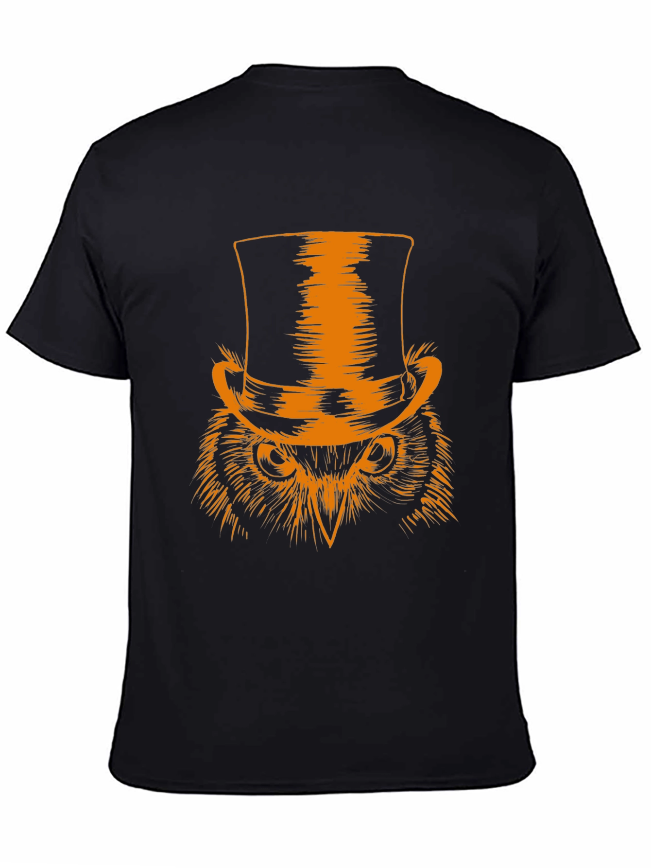 Top Hat Owl Graphic Tee - Mens Black T-Shirt