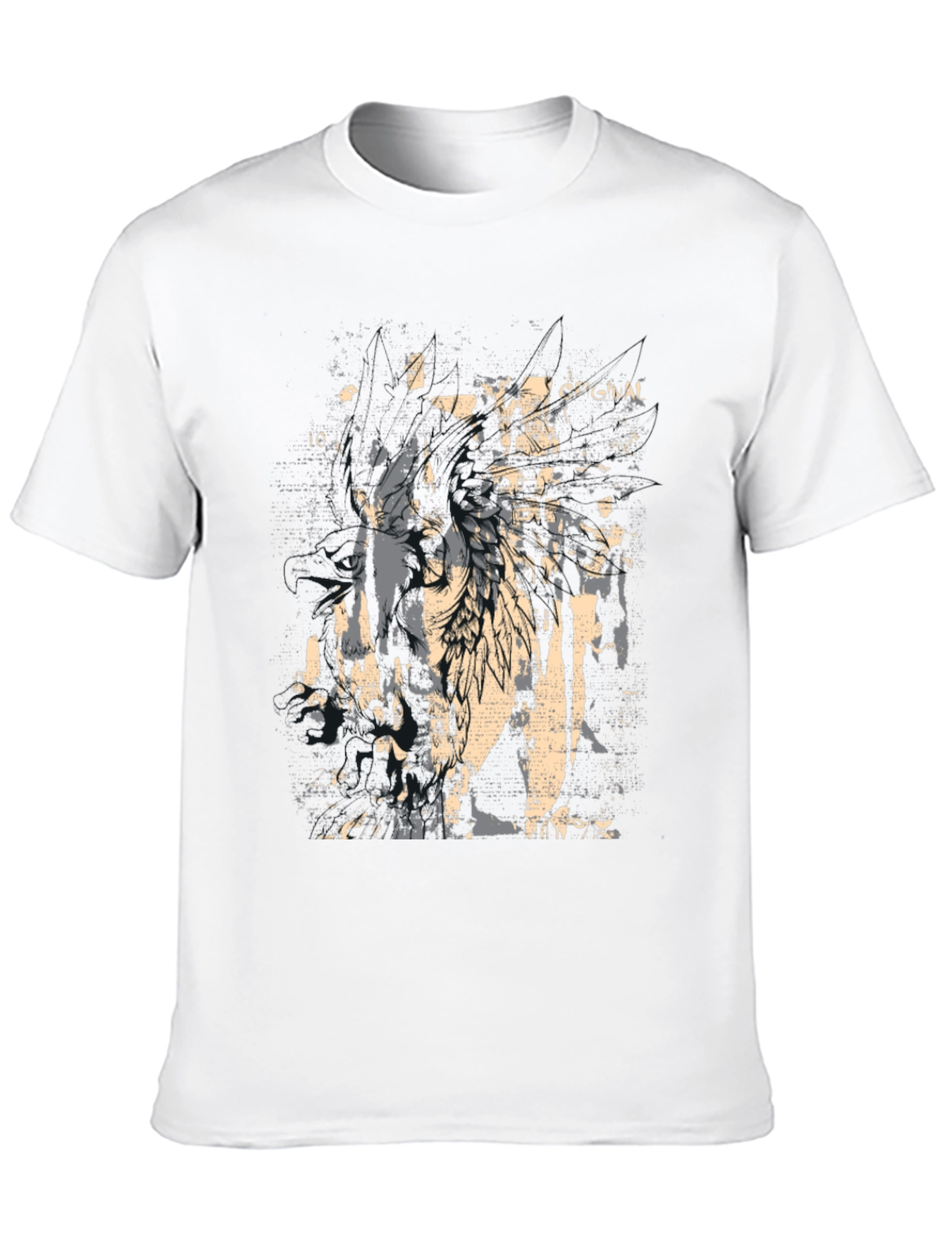 Grunge Graphic Print Black T-Shirt
