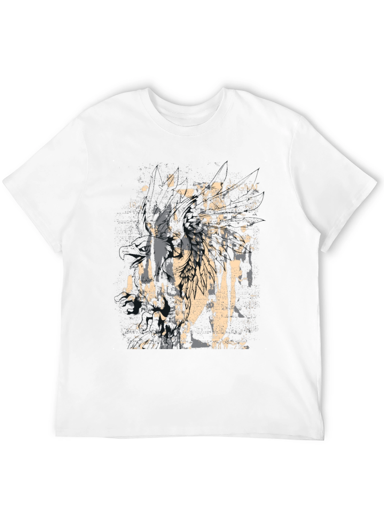 Grunge Graphic Print Black T-Shirt