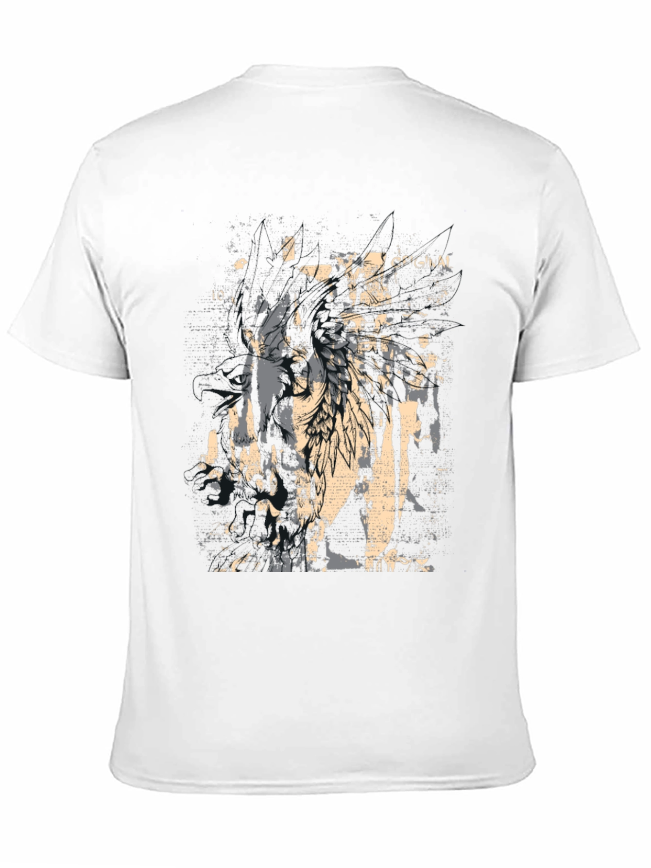 Grunge Graphic Print Black T-Shirt