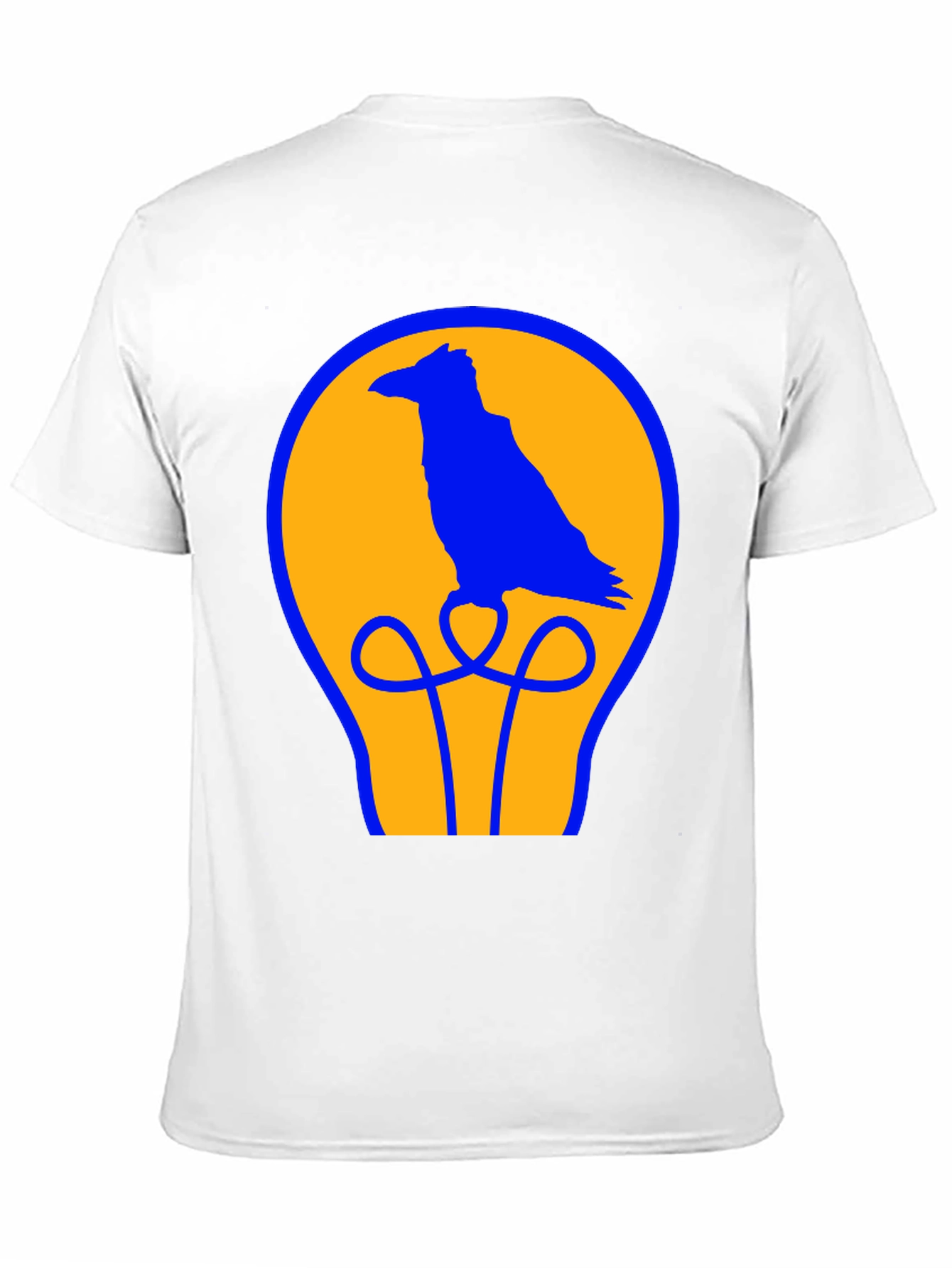Raven Lightbulb Graphic T-Shirt - Cool Bird Design