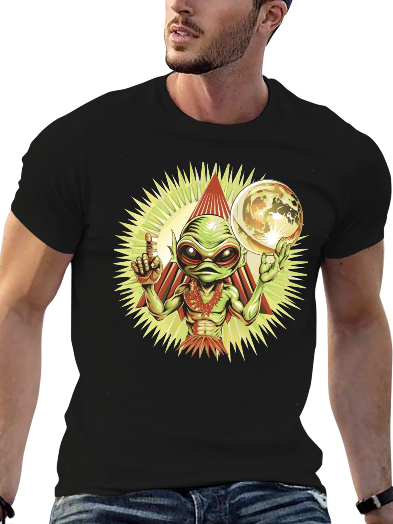 Alien Moon T-Shirt - Cosmic Design