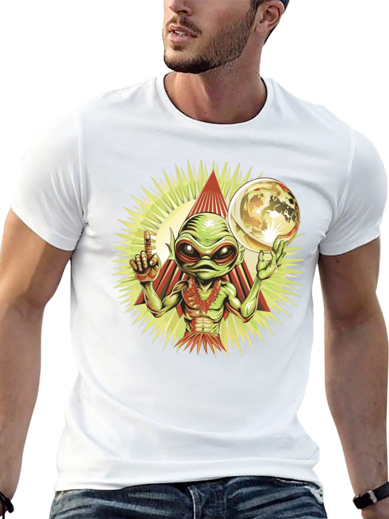 Alien Moon T-Shirt - Cosmic Design