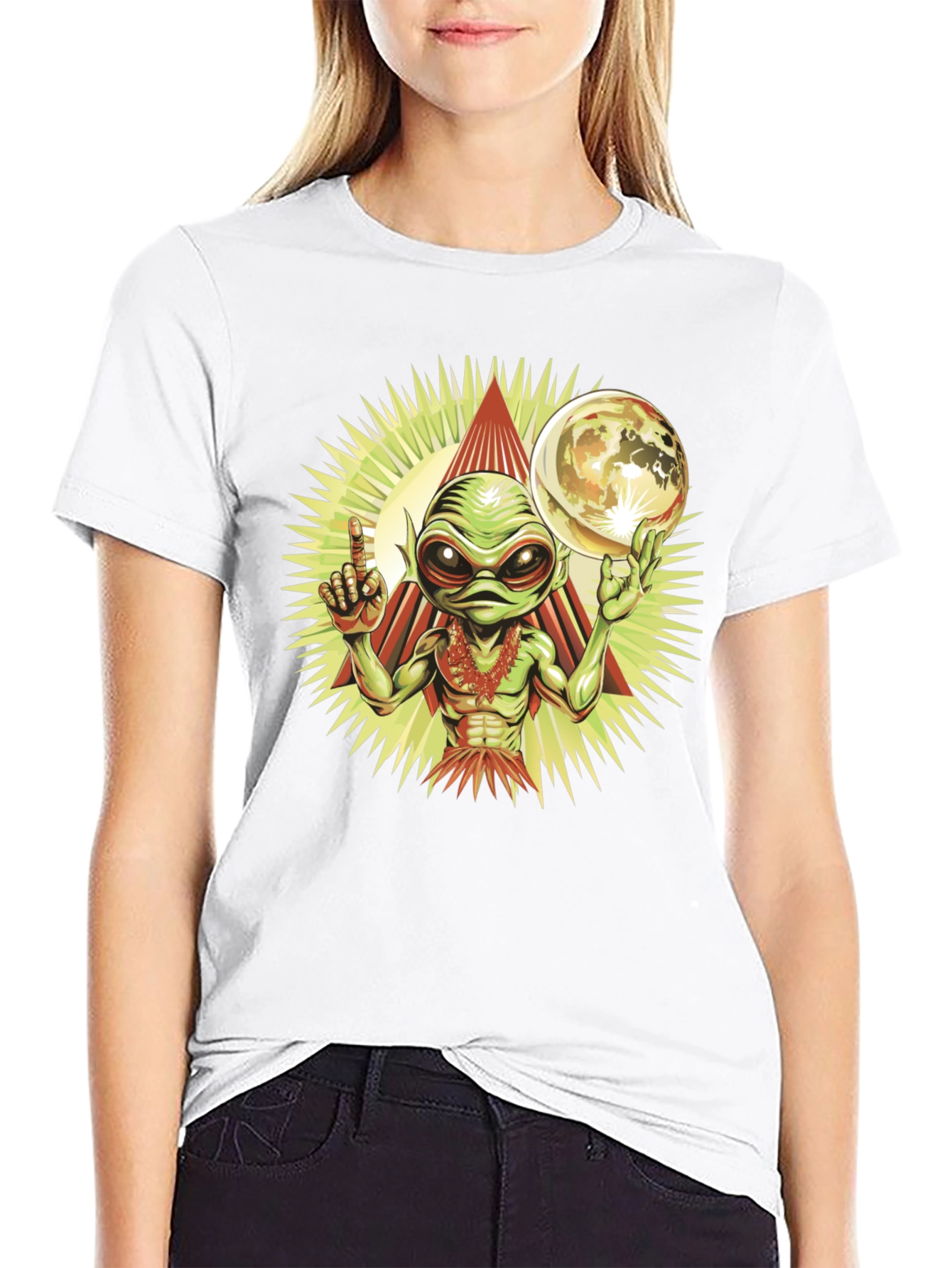 Alien Moon T-Shirt - Cosmic Design