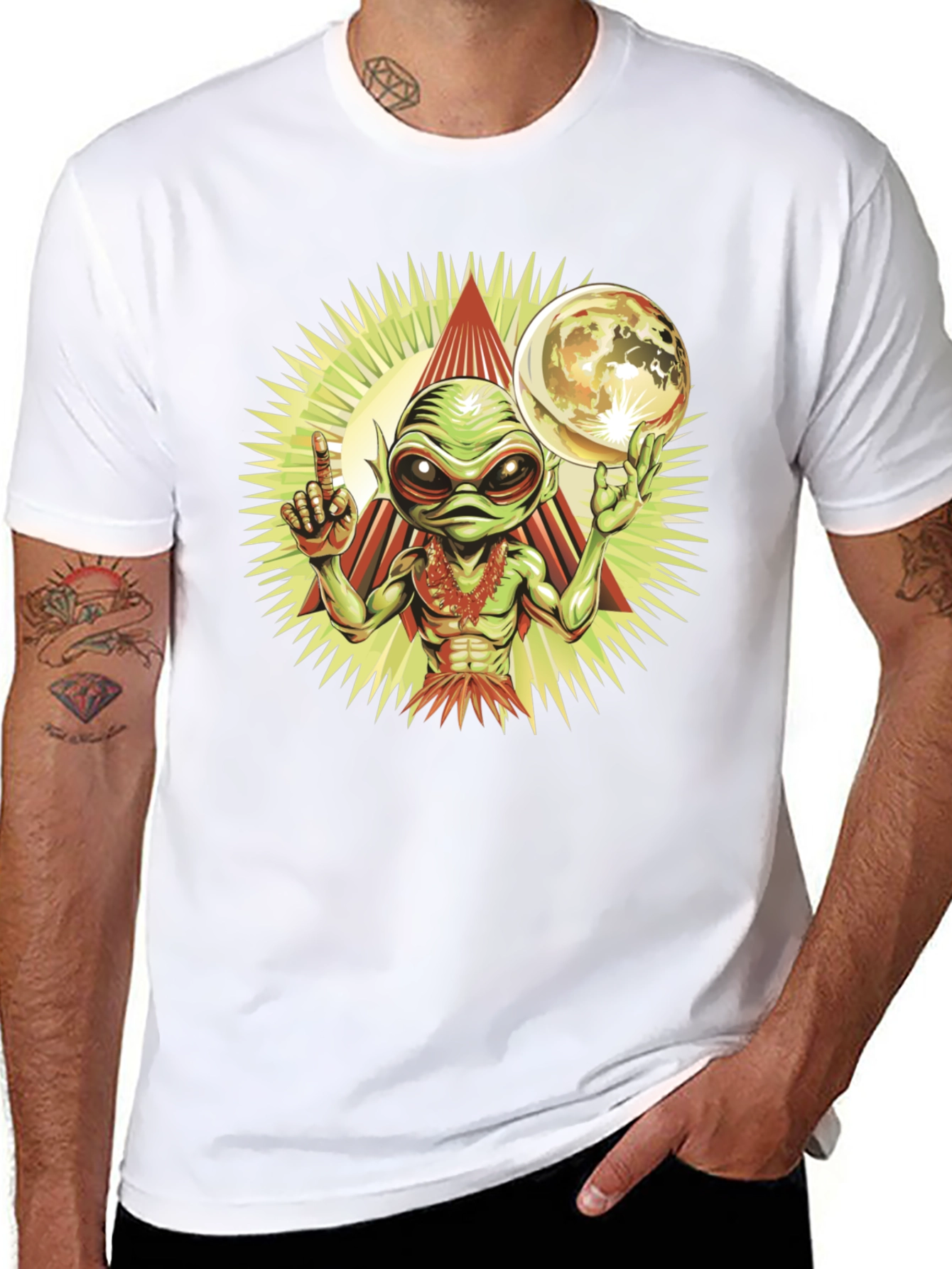 Alien Moon T-Shirt - Cosmic Design