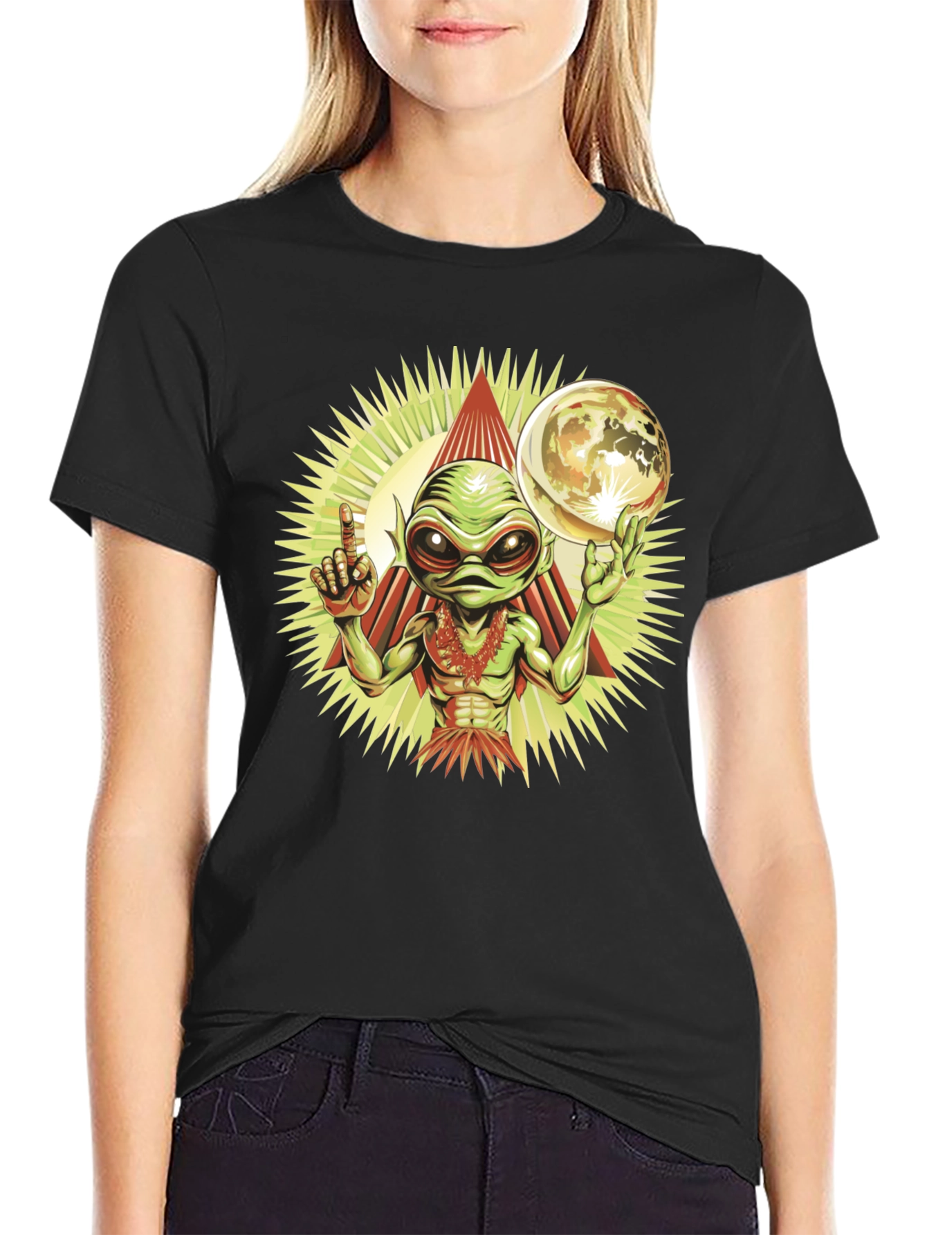 Alien Moon T-Shirt - Cosmic Design