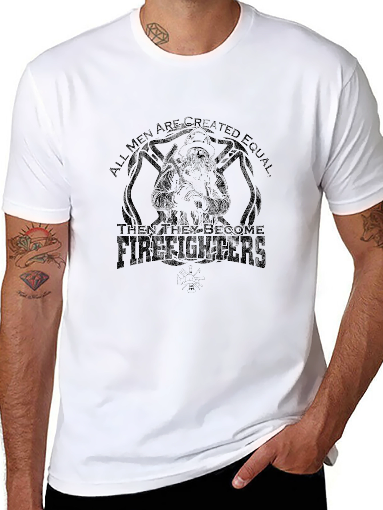 Firefighter T-Shirt - All Men Are Created Equal