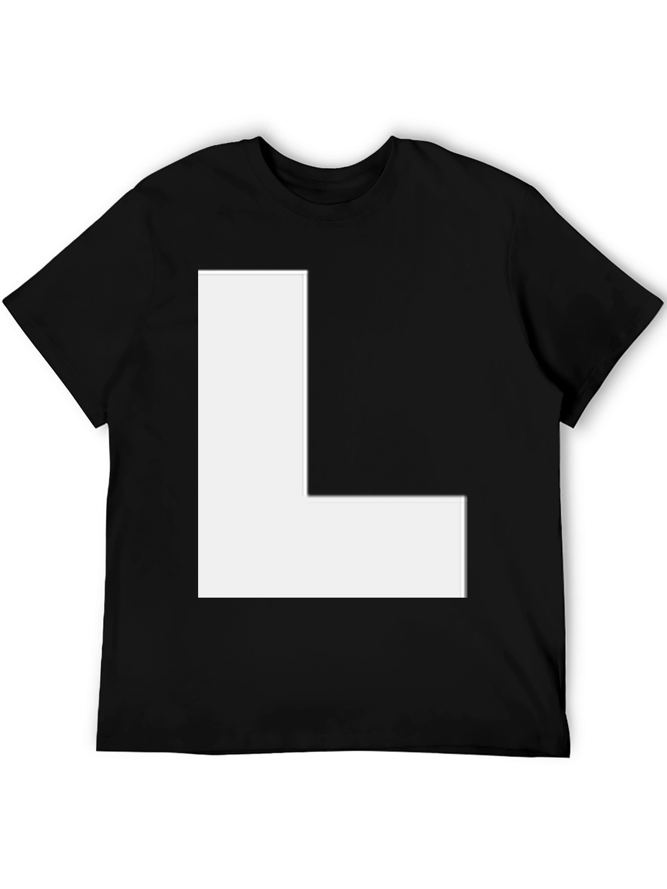 Bold Letter L Graphic Tee - Unisex Casual Style