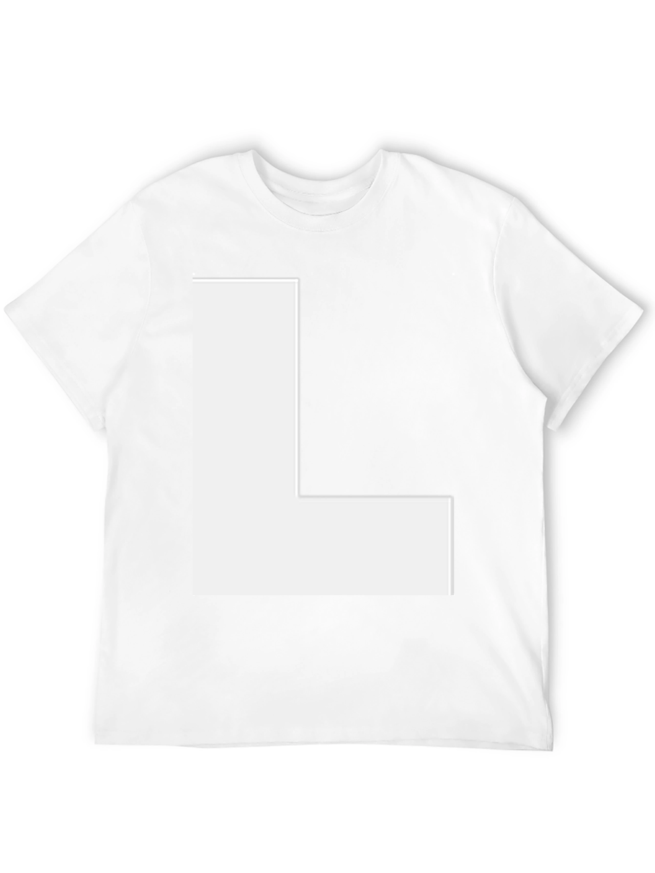 Bold Letter L Graphic Tee - Unisex Casual Style