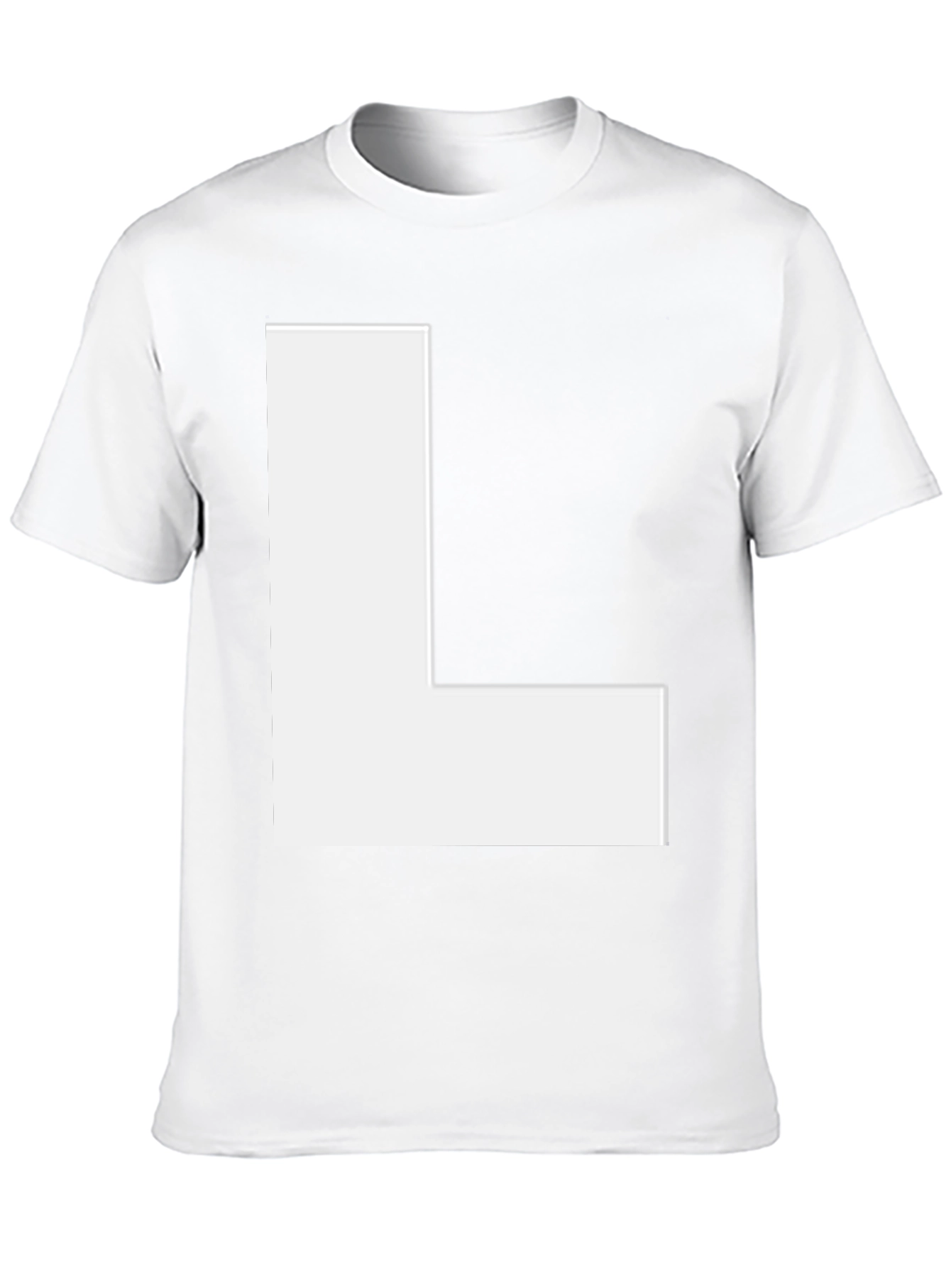 Bold Letter L Graphic Tee - Unisex Casual Style