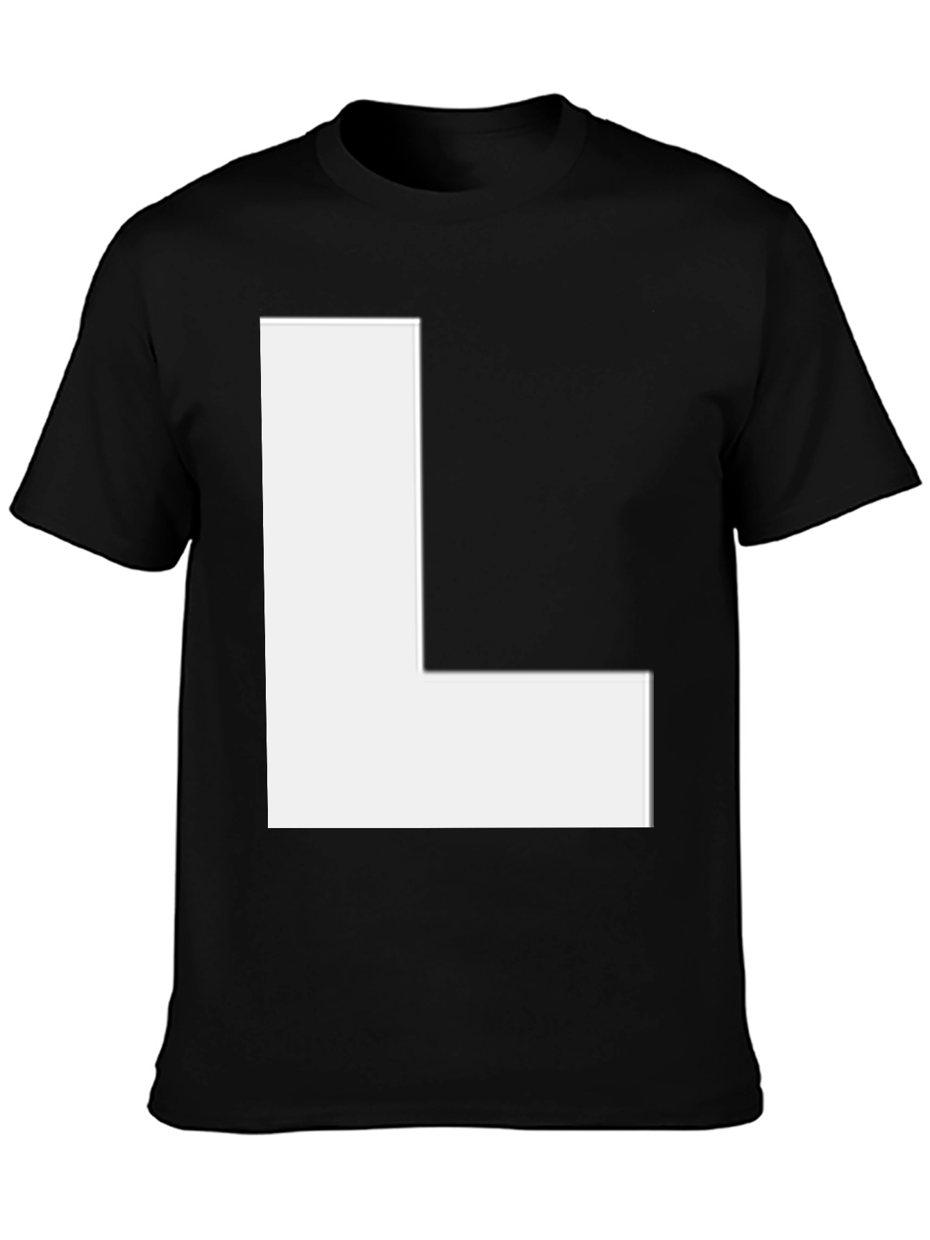 Bold Letter L Graphic Tee - Unisex Casual Style
