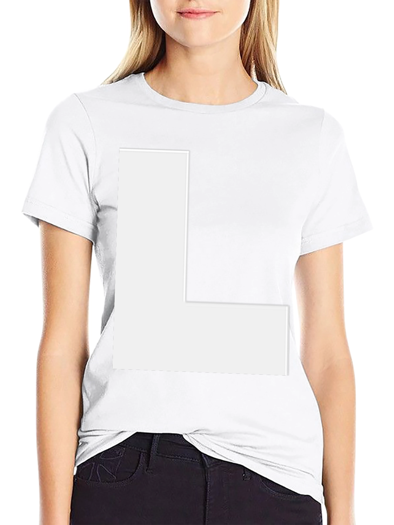 Bold Letter L Graphic Tee - Unisex Casual Style