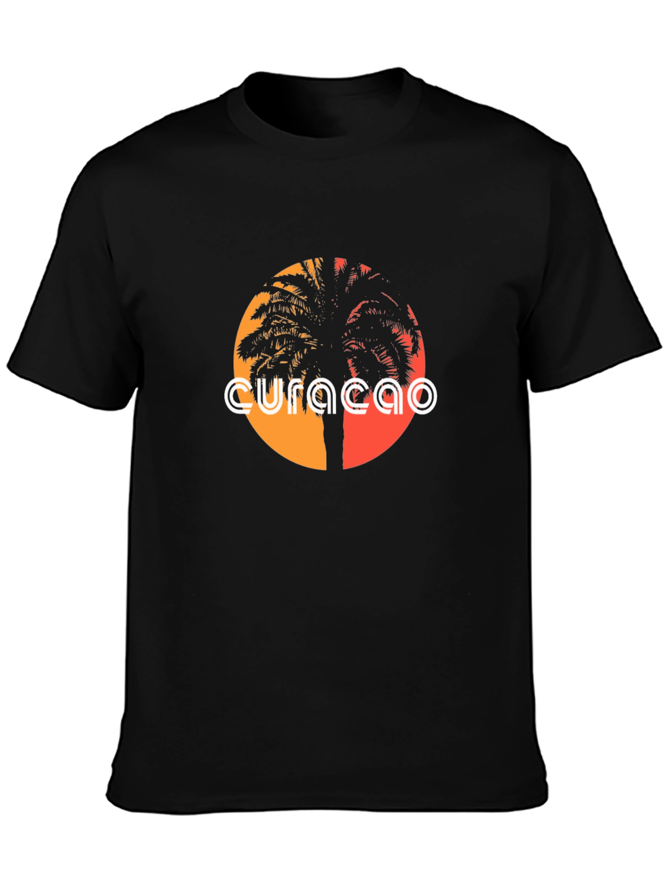 Curaçao Sunset Palm Tree T-Shirt