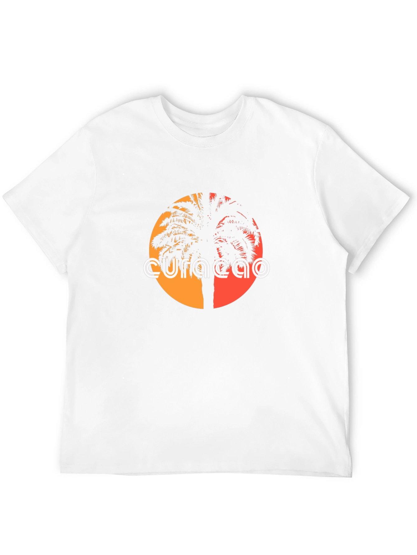 Curaçao Sunset Palm Tree T-Shirt