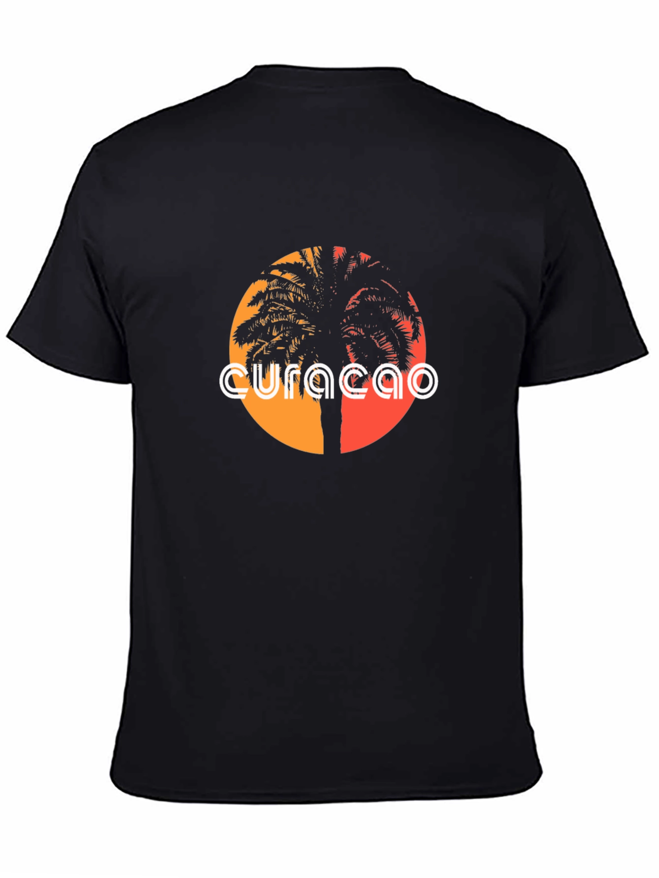 Curaçao Sunset Palm Tree T-Shirt