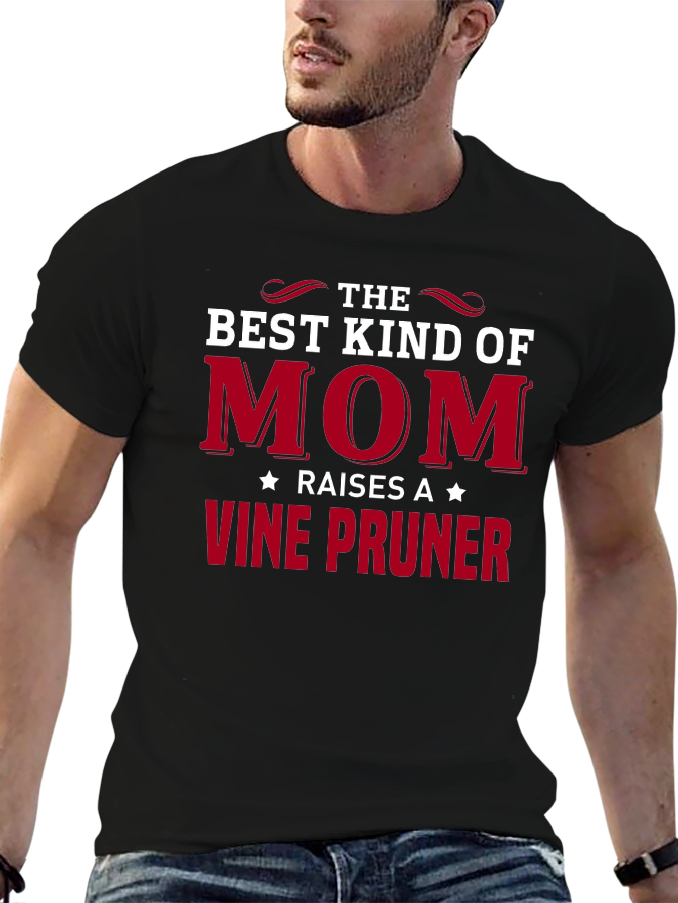 Best Mom Raises A Vine Pruner Black T-Shirt