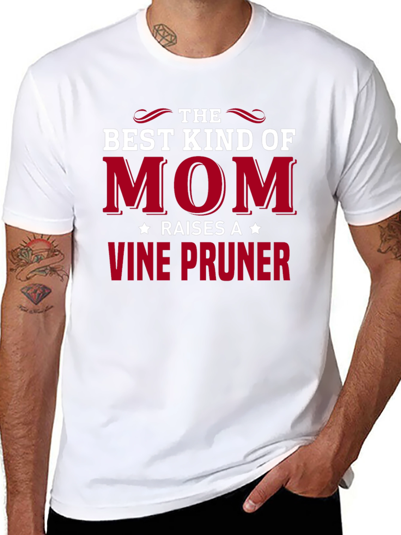 Best Mom Raises A Vine Pruner Black T-Shirt
