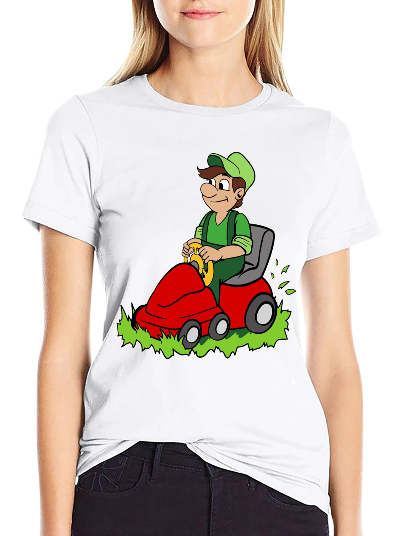 Luigi Riding Lawnmower Graphic T-Shirt