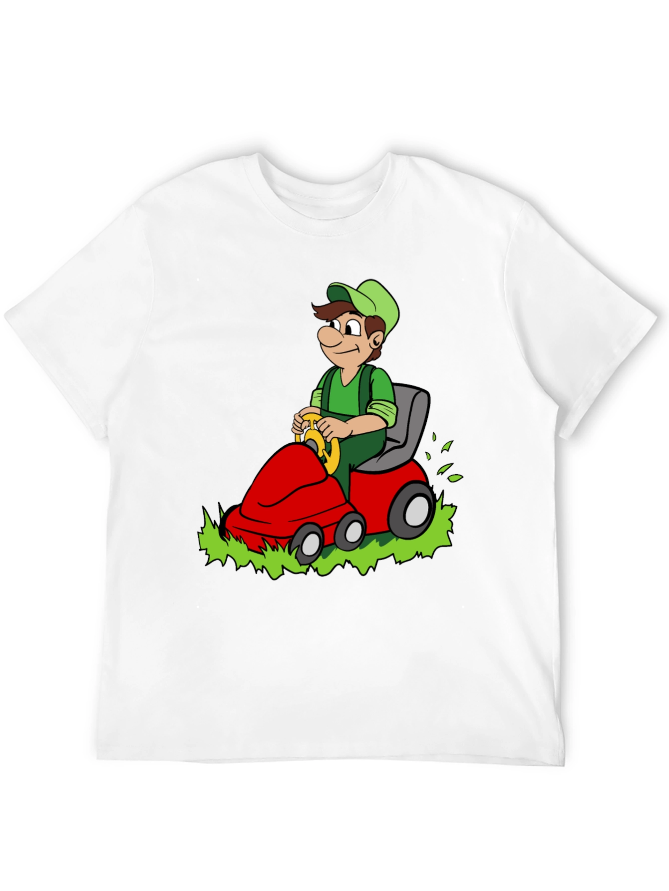 Luigi Riding Lawnmower Graphic T-Shirt