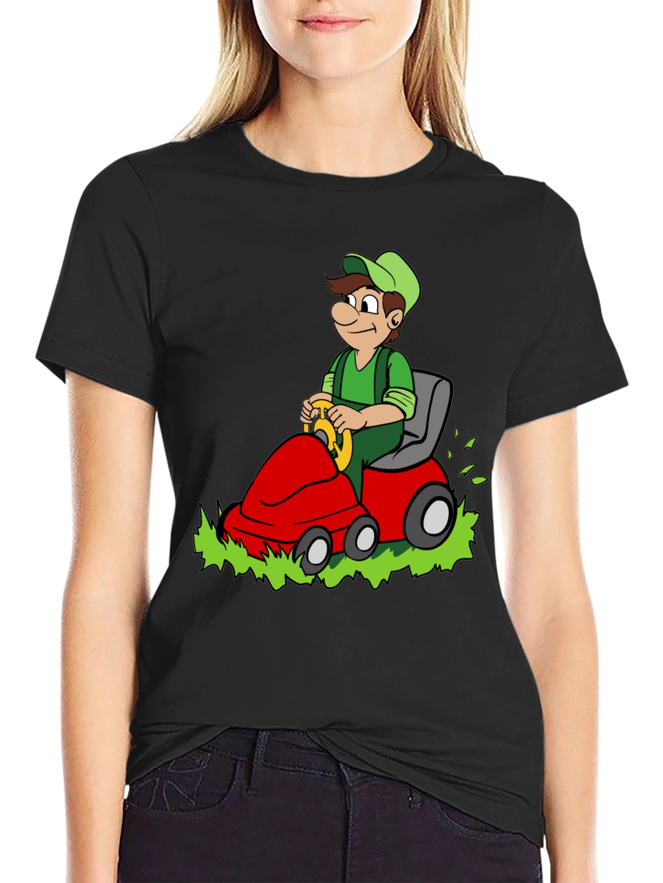 Luigi Riding Lawnmower Graphic T-Shirt