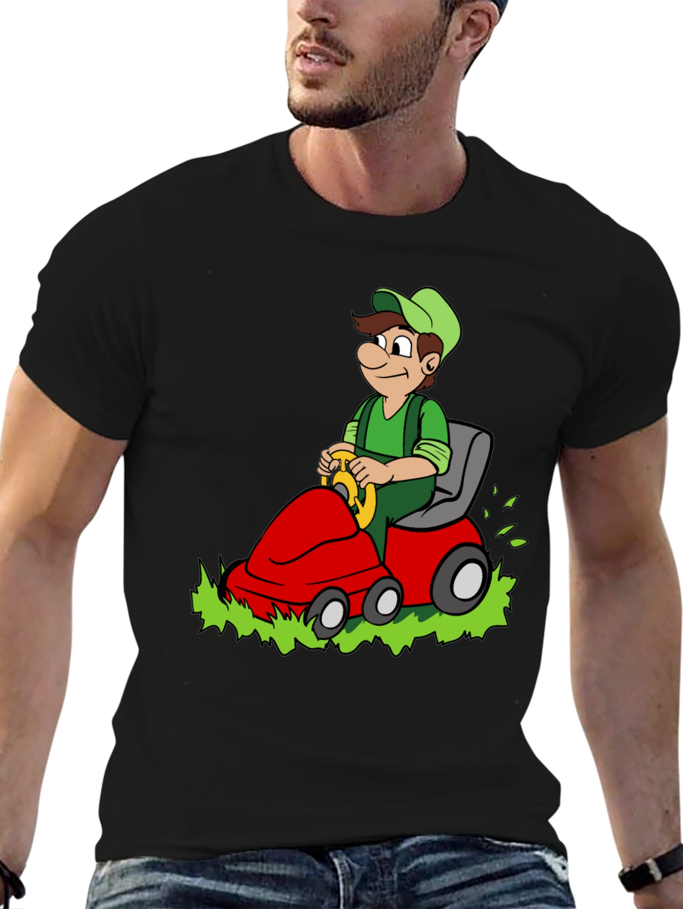 Luigi Riding Lawnmower Graphic T-Shirt