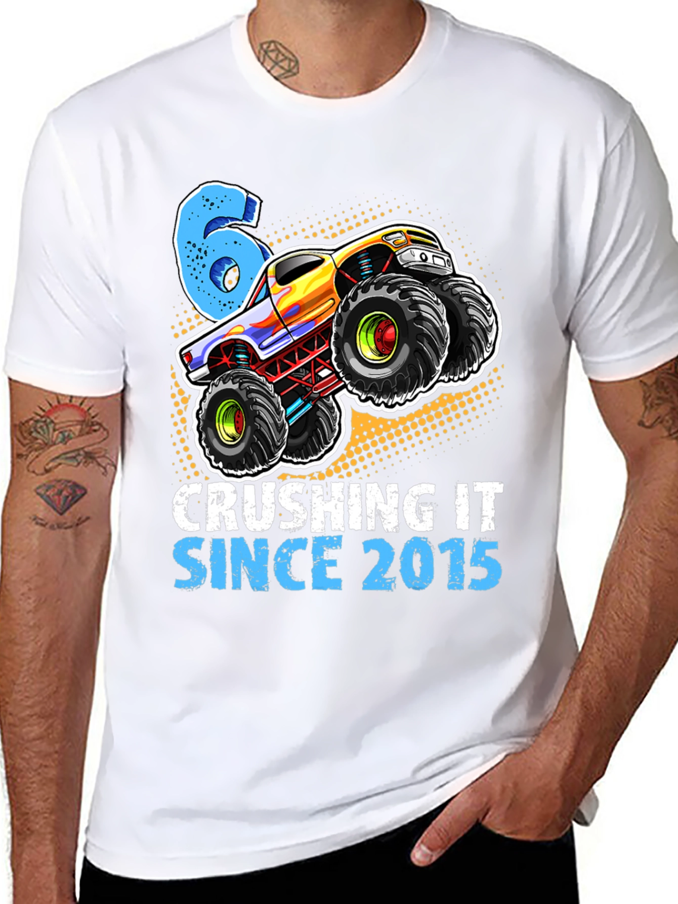 Crushing It Since 2015 Monster Truck 6th Birthday T-Shirt