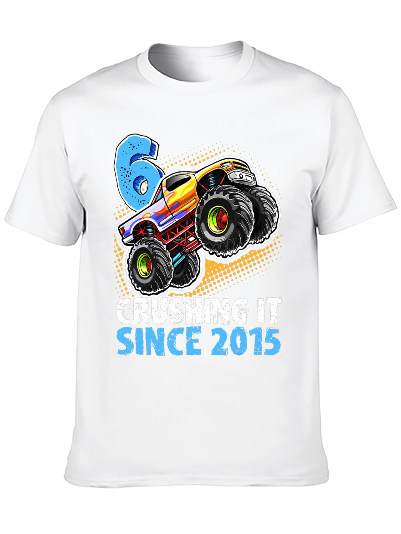 Crushing It Since 2015 Monster Truck 6th Birthday T-Shirt