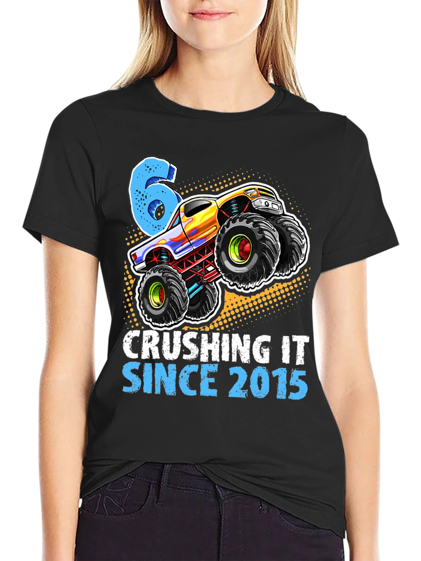 Crushing It Since 2015 Monster Truck 6th Birthday T-Shirt