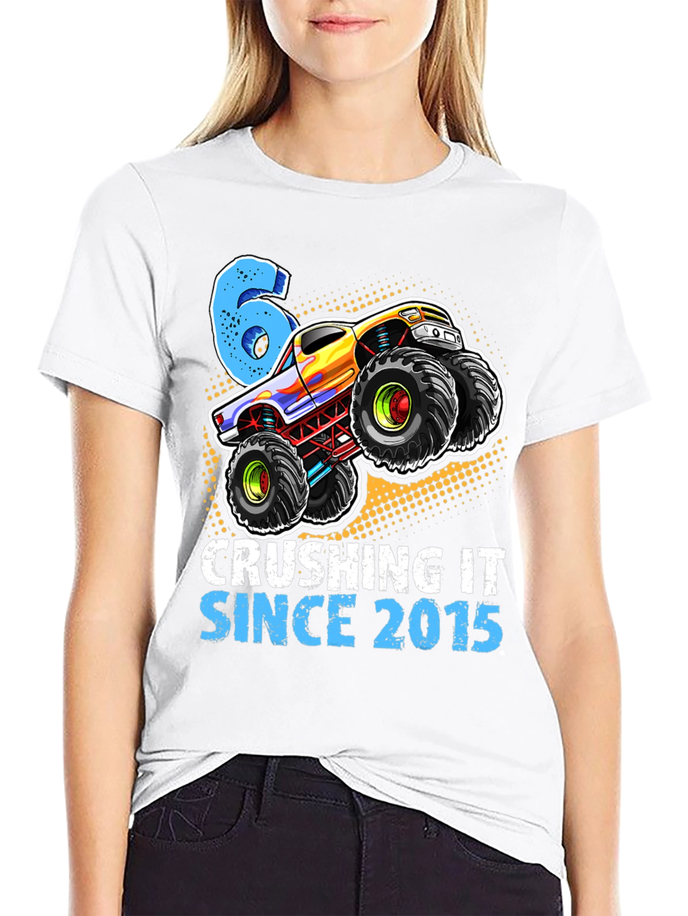 Crushing It Since 2015 Monster Truck 6th Birthday T-Shirt