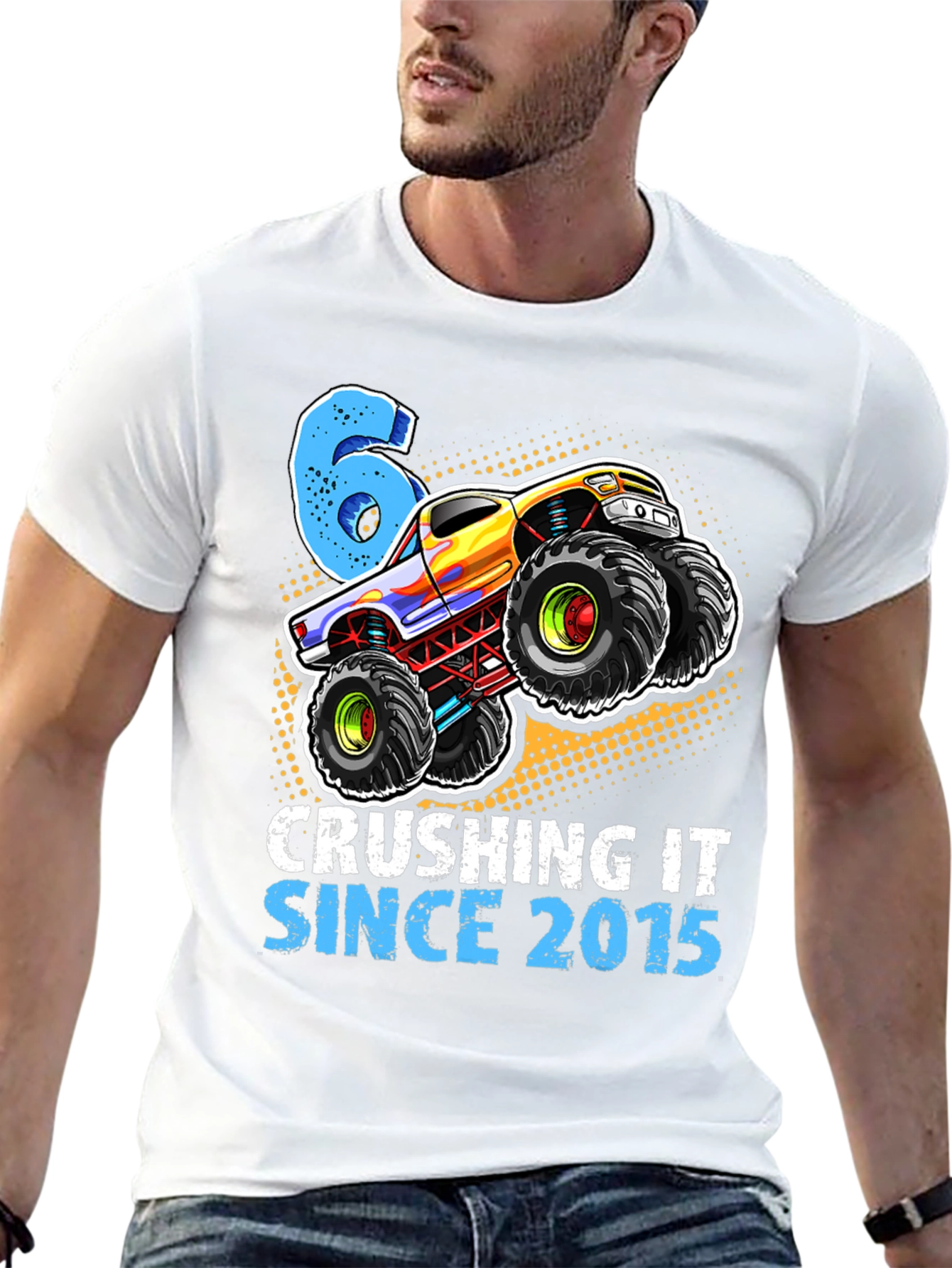 Crushing It Since 2015 Monster Truck 6th Birthday T-Shirt