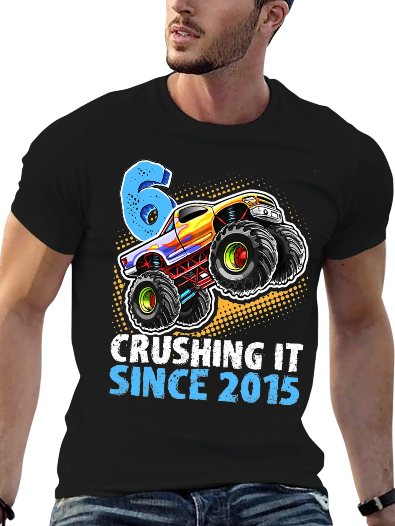 Crushing It Since 2015 Monster Truck 6th Birthday T-Shirt
