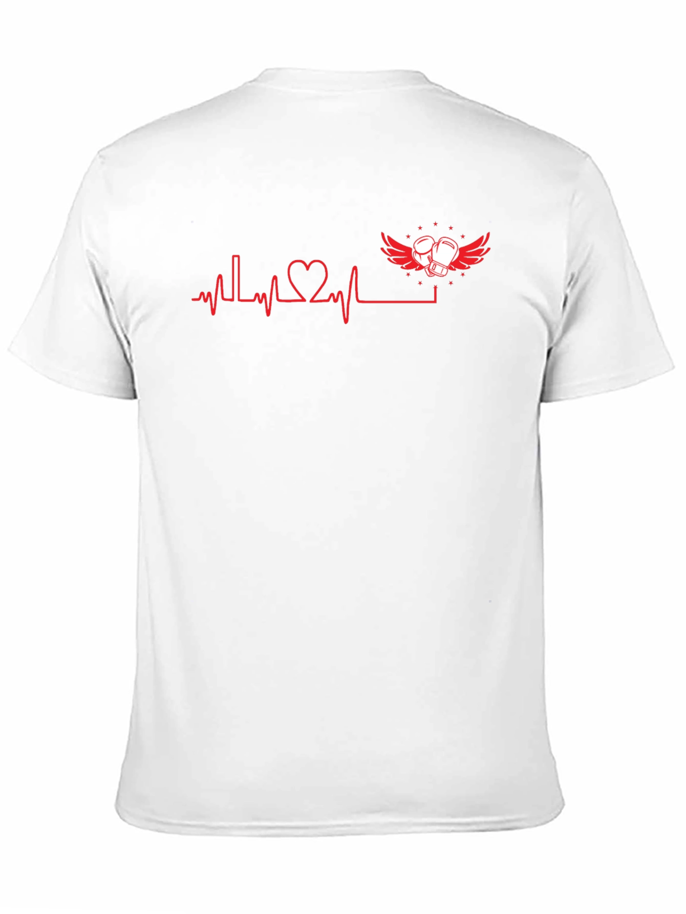 Heartbeat Boxing Gloves Graphic Tee - Black