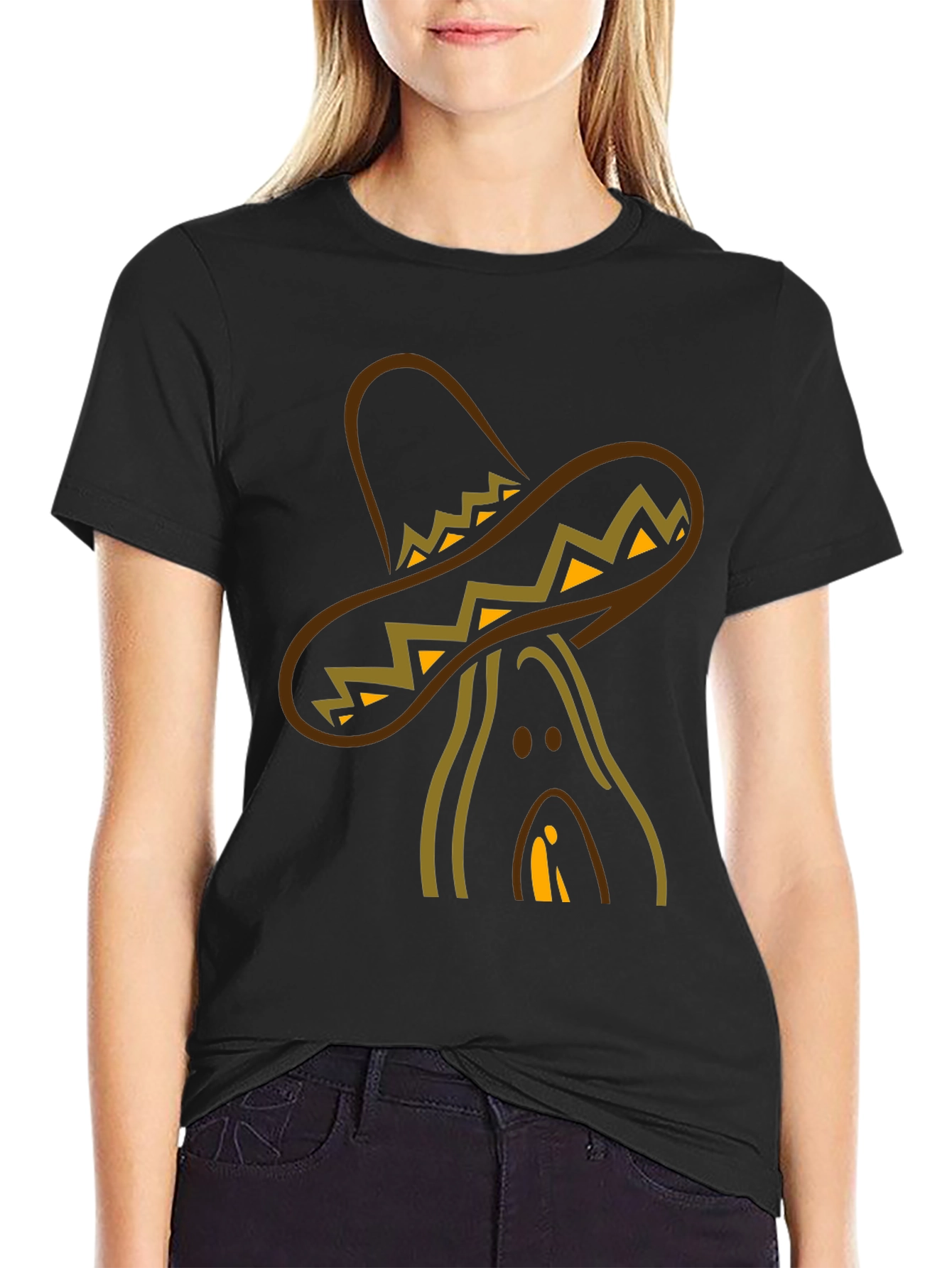 Sombrero Man Black T-Shirt