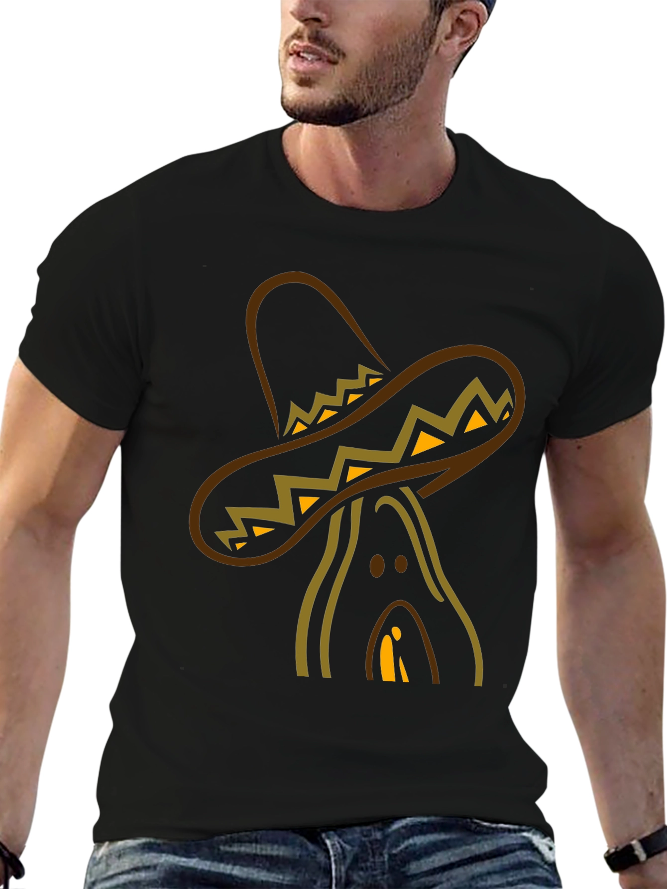 Sombrero Man Black T-Shirt