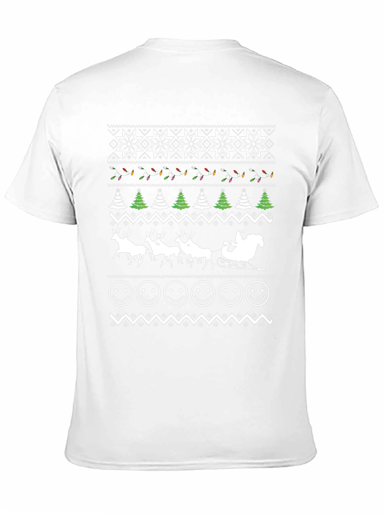 Festive Santa Sleigh Ugly Christmas T-Shirt