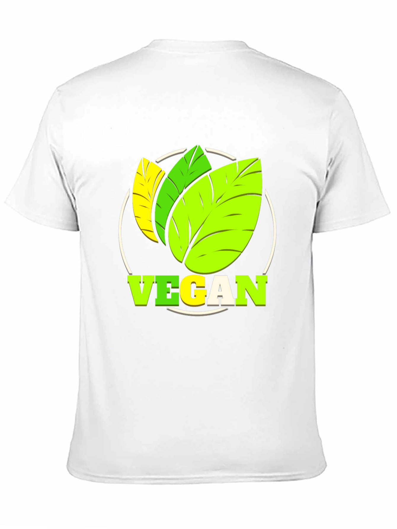 Vegan T-Shirt: Leaf Design for Plant-Based Lifestyle