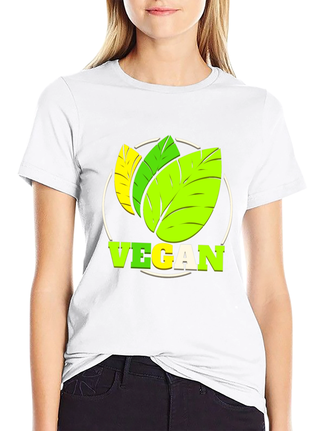 Vegan T-Shirt: Leaf Design for Plant-Based Lifestyle
