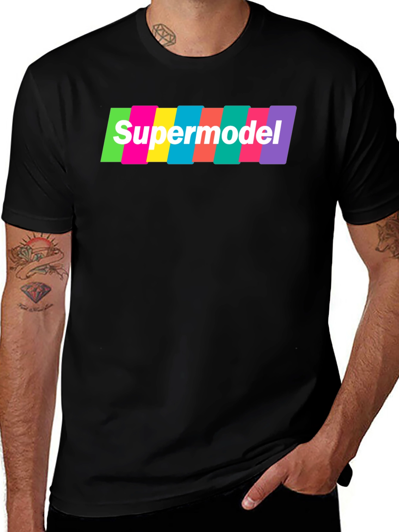 Supermodel Graphic T-Shirt - Retro Fashion Tee