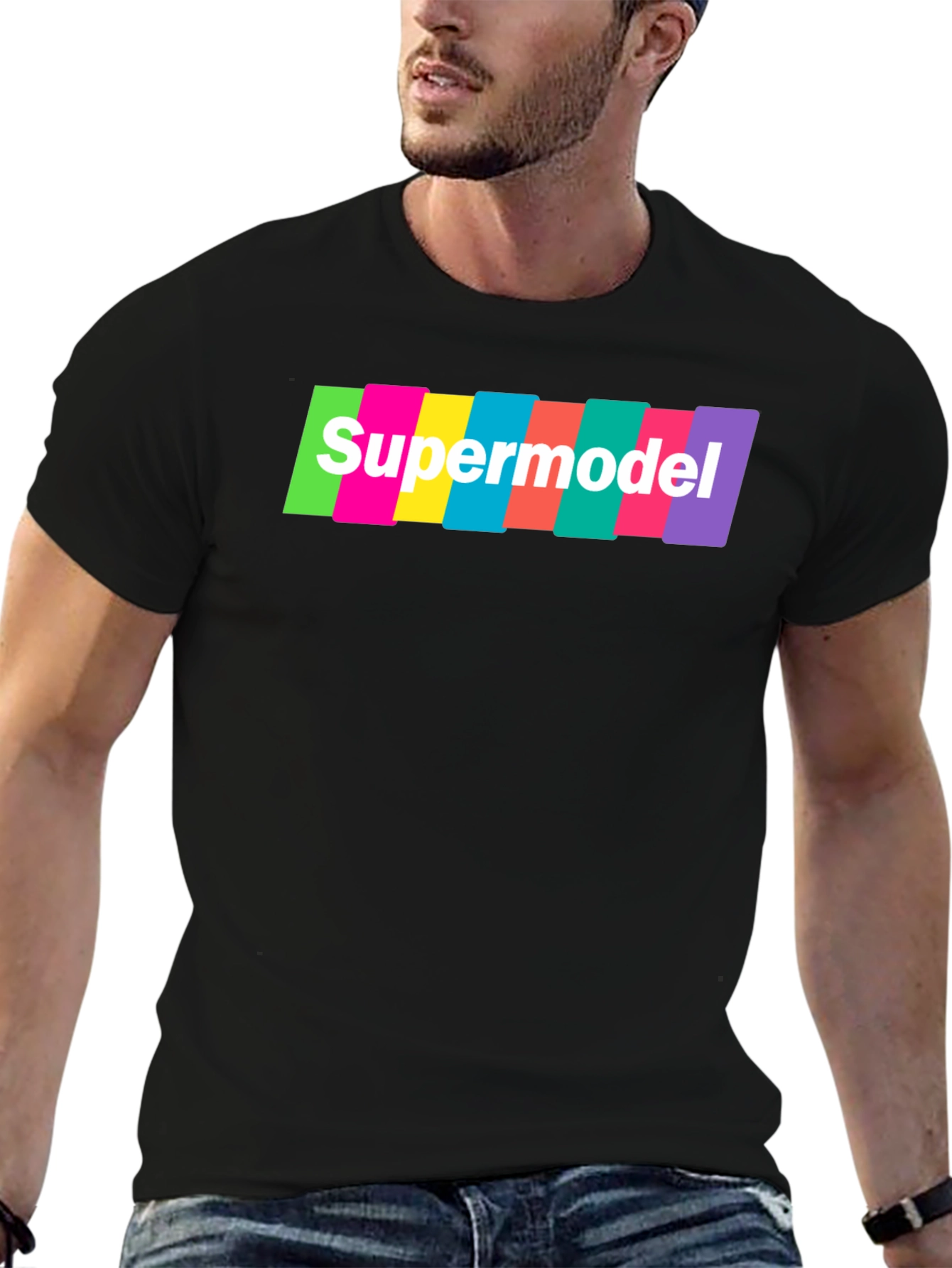 Supermodel Graphic T-Shirt - Retro Fashion Tee
