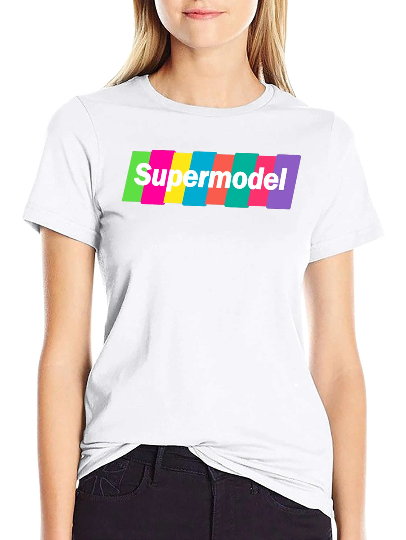 Supermodel Graphic T-Shirt - Retro Fashion Tee