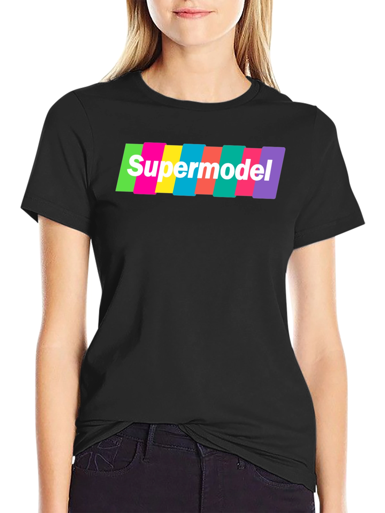 Supermodel Graphic T-Shirt - Retro Fashion Tee