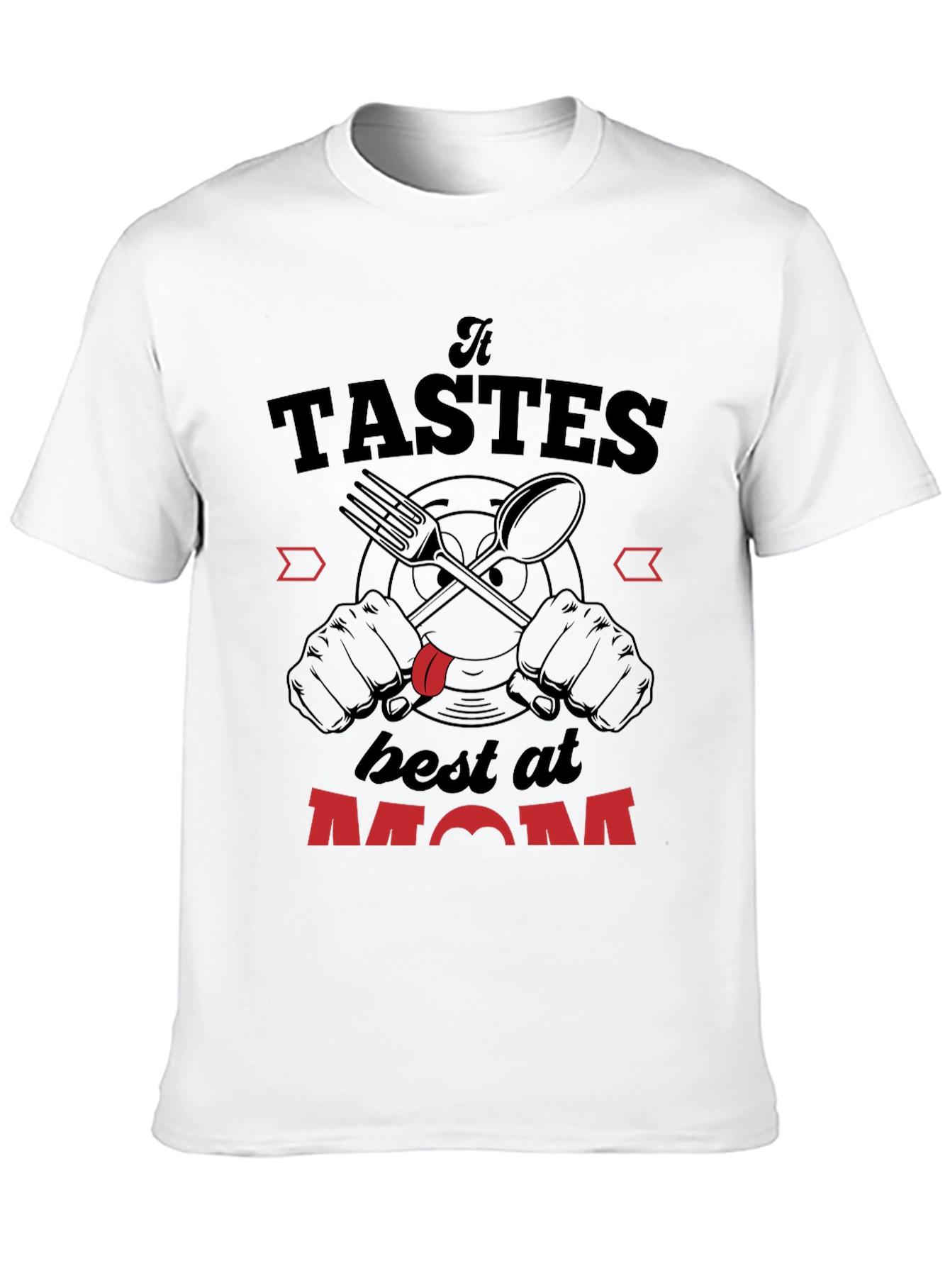 Taste Best at Mom Black Graphic Tee