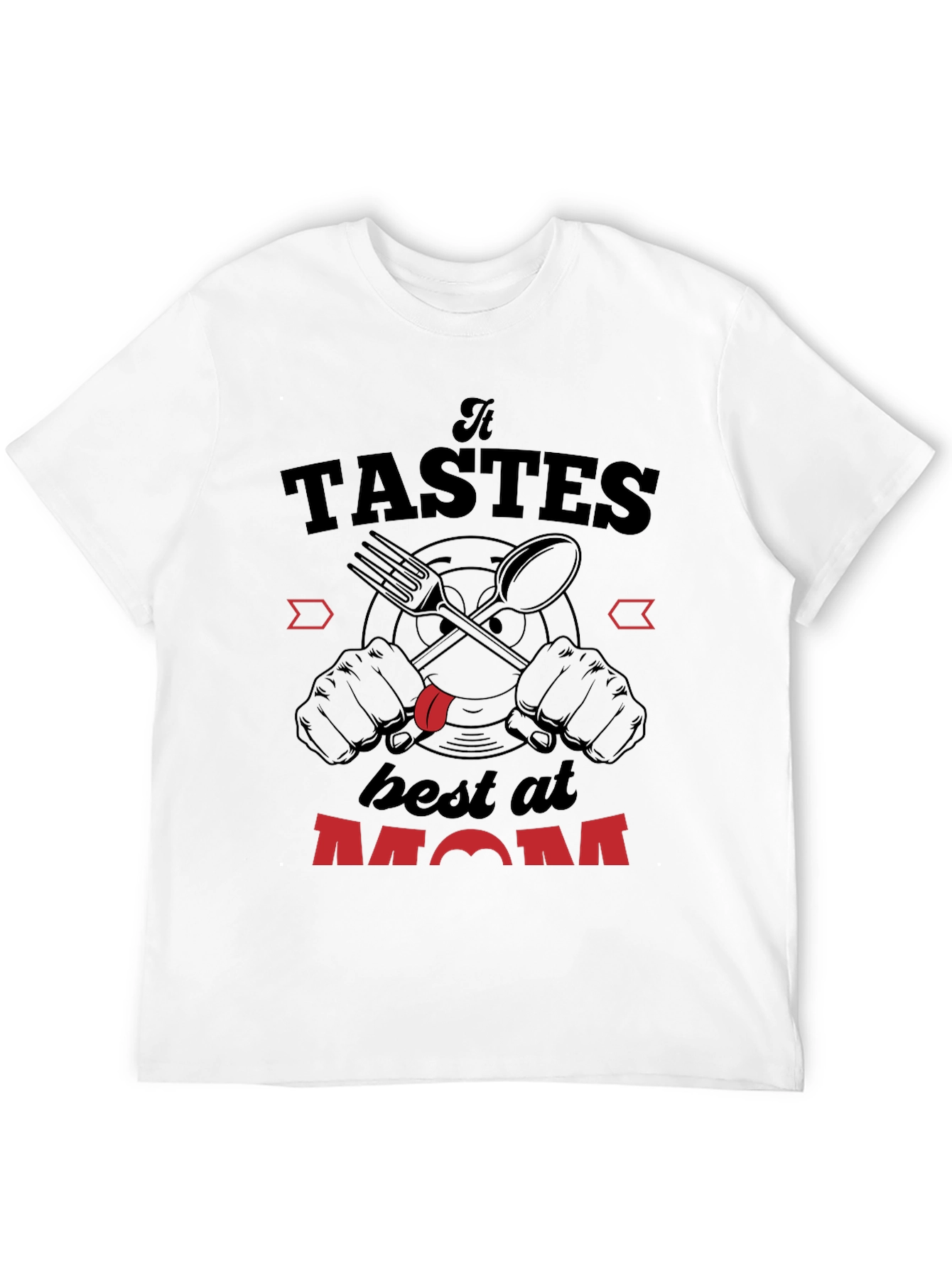 Taste Best at Mom Black Graphic Tee