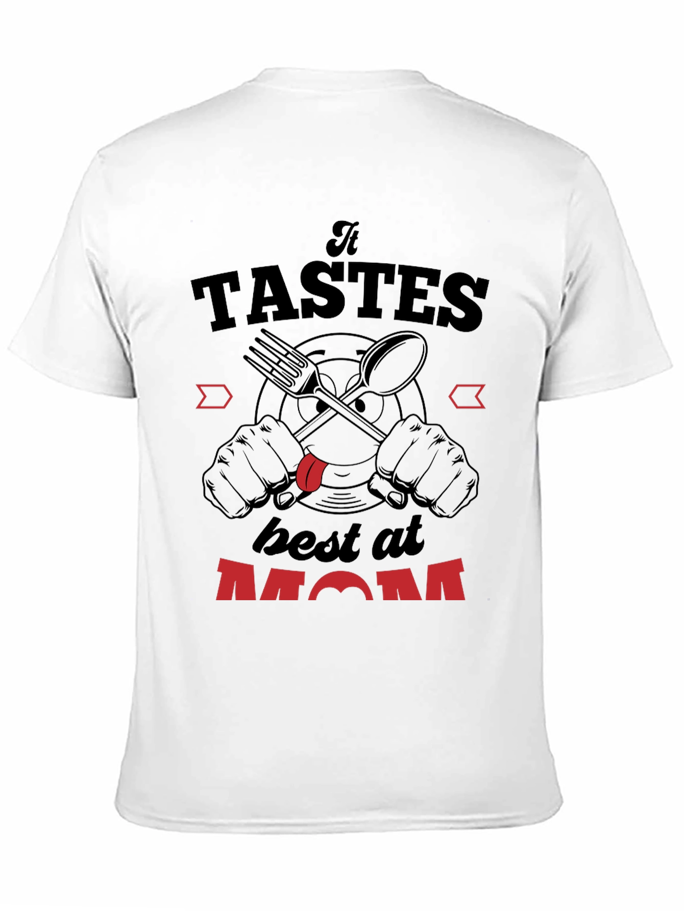 Taste Best at Mom Black Graphic Tee