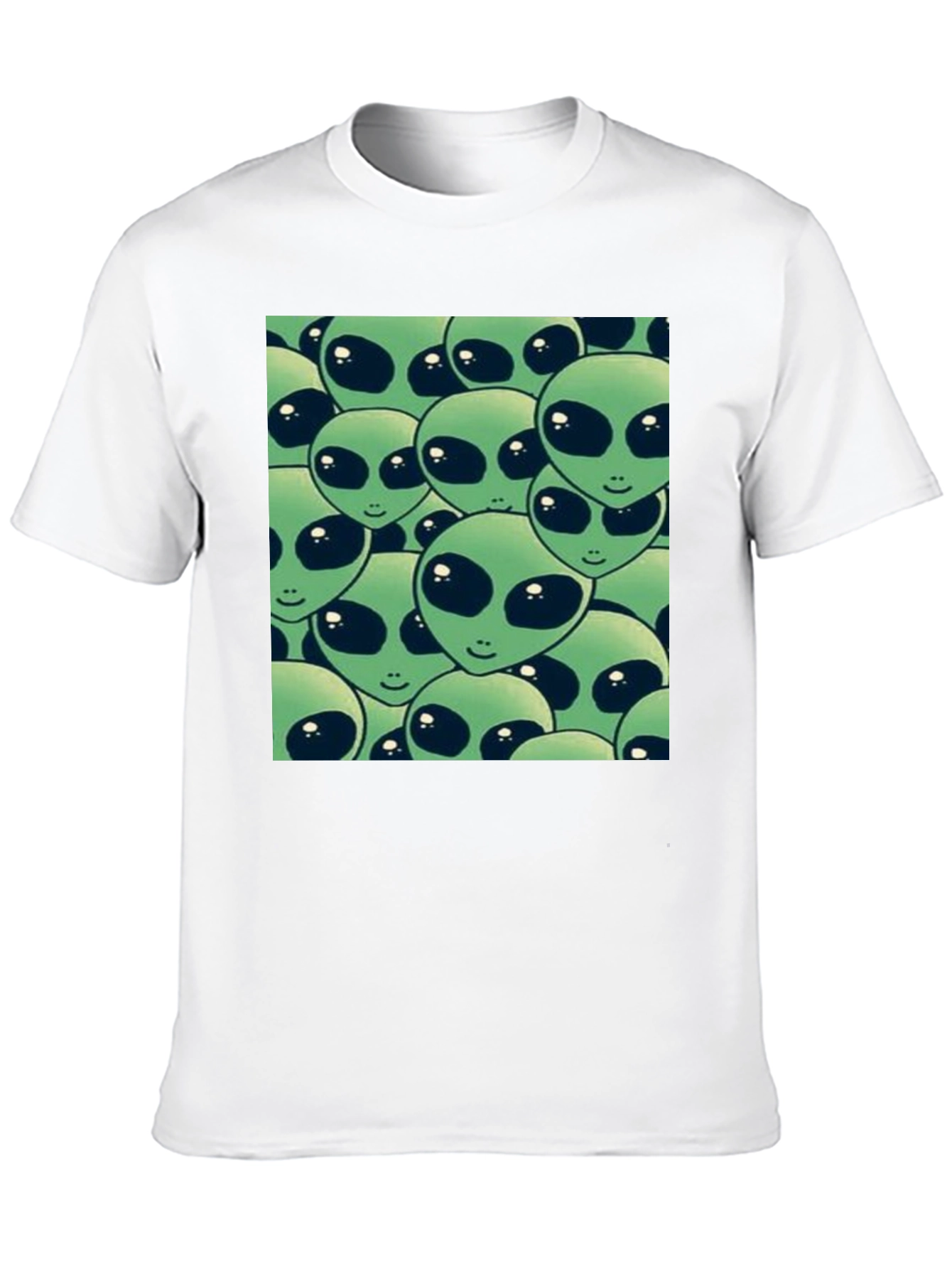 Alien Heads Graphic Black T-Shirt