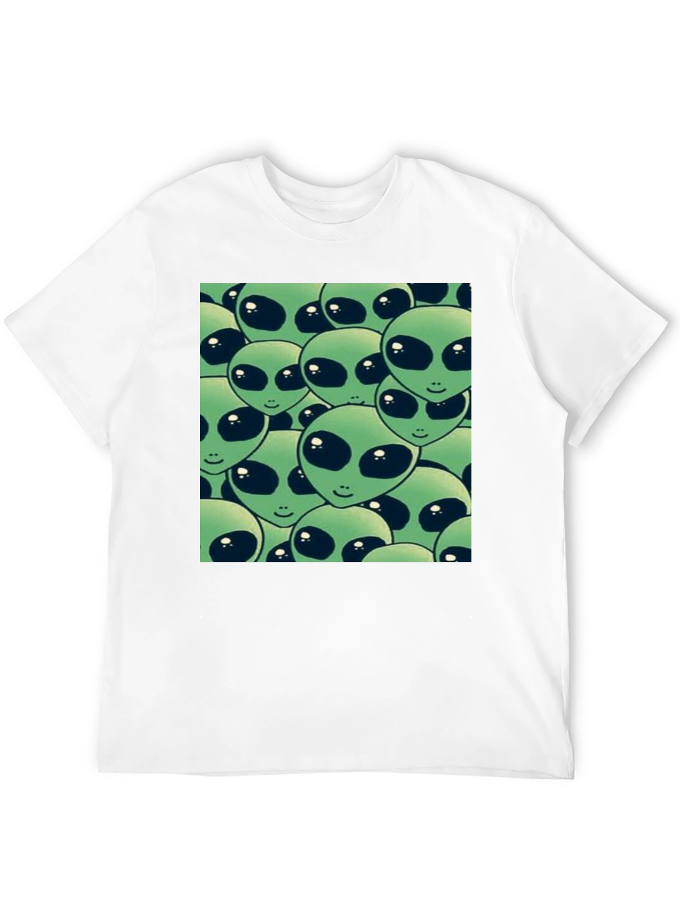 Alien Heads Graphic Black T-Shirt