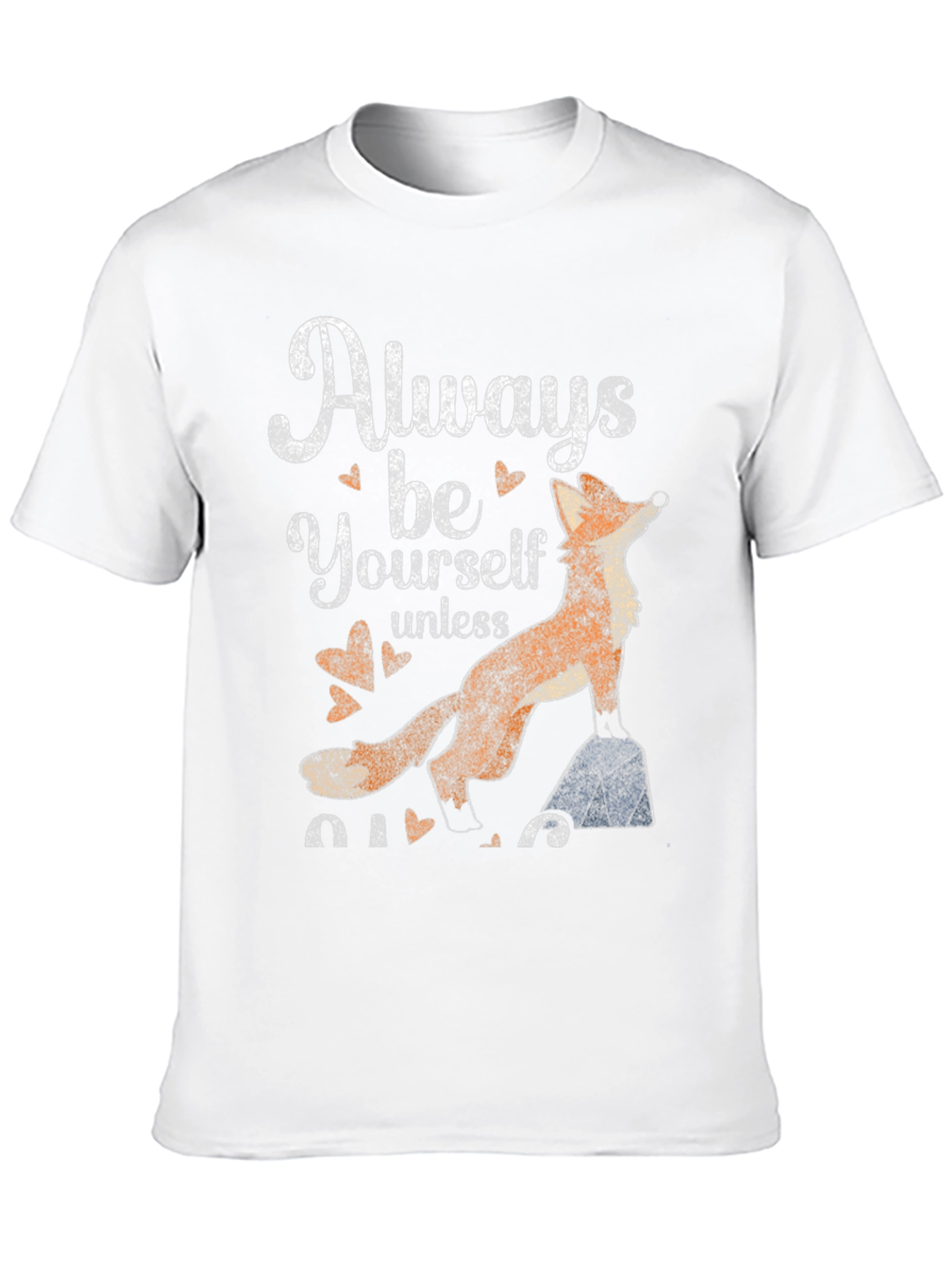 Always Be Yourself Fox Graphic Tee - Black