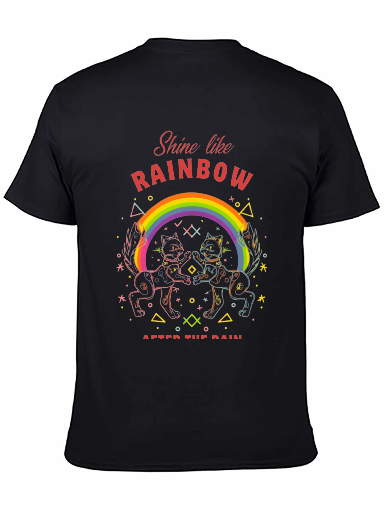 Rainbow Cat T-Shirt - Shine After the Rain