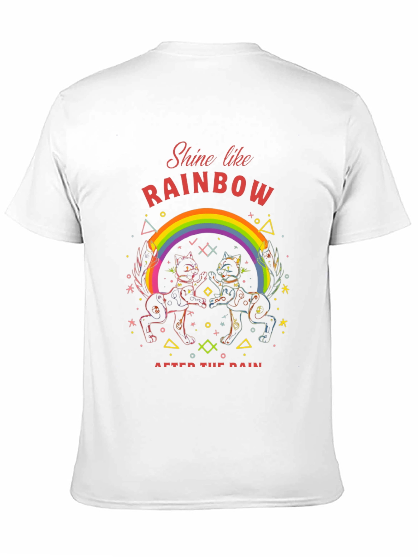 Rainbow Cat T-Shirt - Shine After the Rain