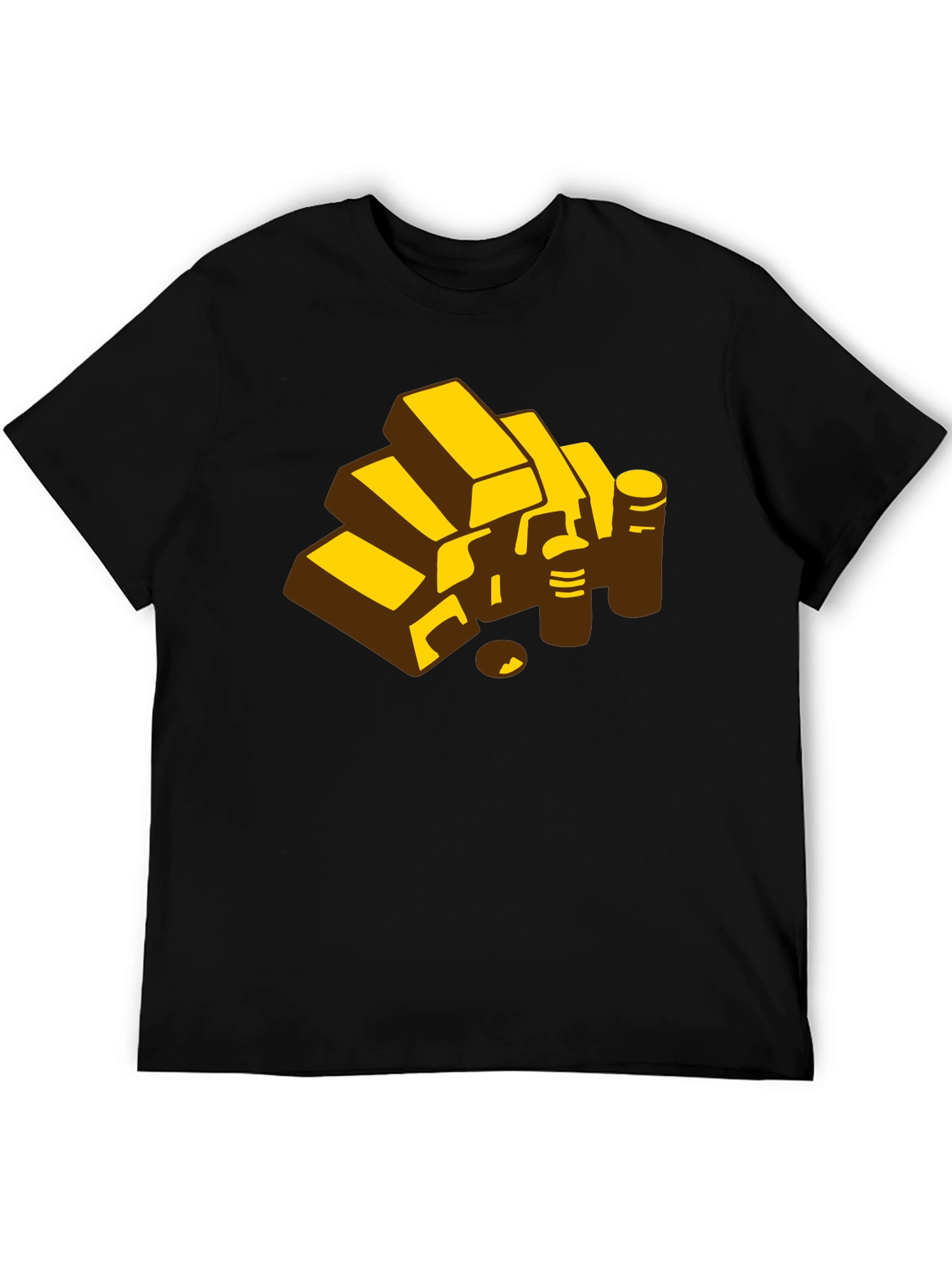 Gold Bars Graphic Tee - Mens Black T-Shirt